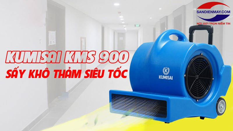 Kumisai KMS 900 có thể tạo ra luồng gió mạnh, thổi khô sàn nhanh chóng